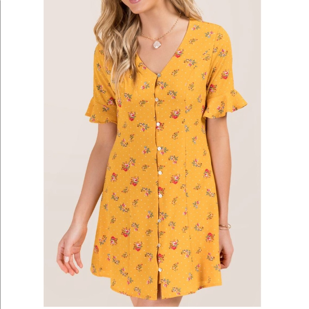 Francescas margaery button down floral dress